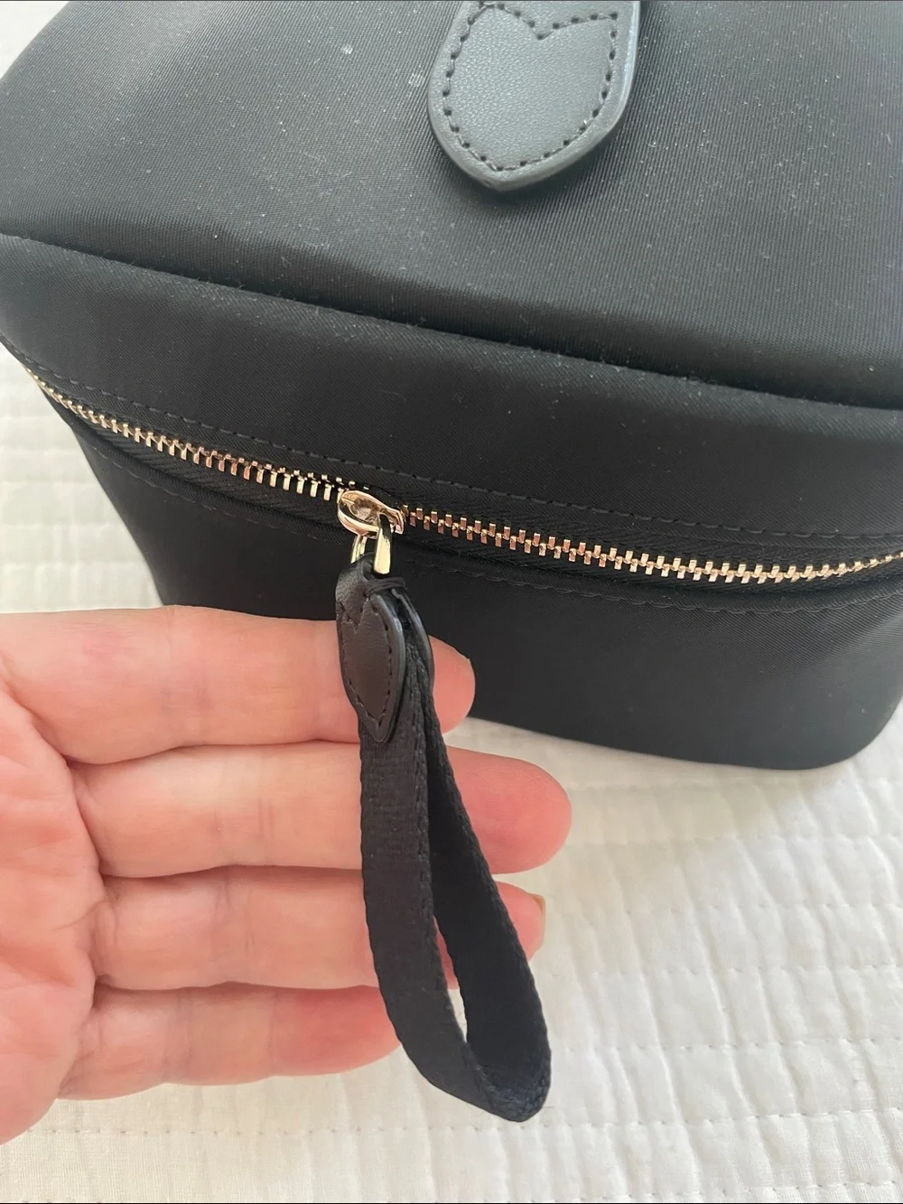 kate spade Black Gold-Trim Cosmetic Case